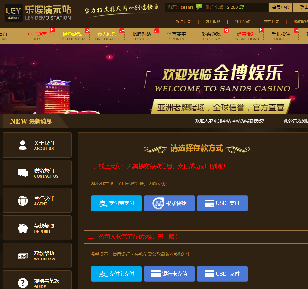 【单语言版】乐娱LEY博弈对战娱乐系统,高端大气娱乐城UI风格-二妹源码-4