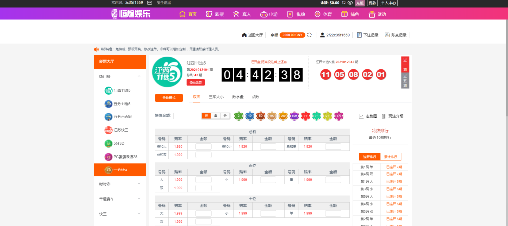2021年恒宣娱乐-包网程序-免买分包含余额宝功能内部账号等vue+js-二妹源码-4