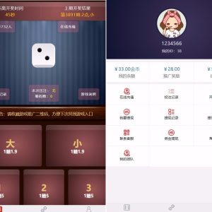 微信H5猜骰子游戏二次开发版源码-二妹源码