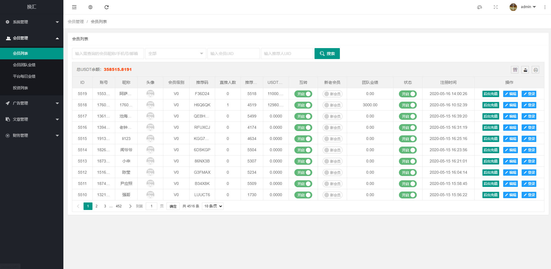 双语言USDT投资系统/虚拟币动态收益/USDT换算推广 : 二妹源码-10