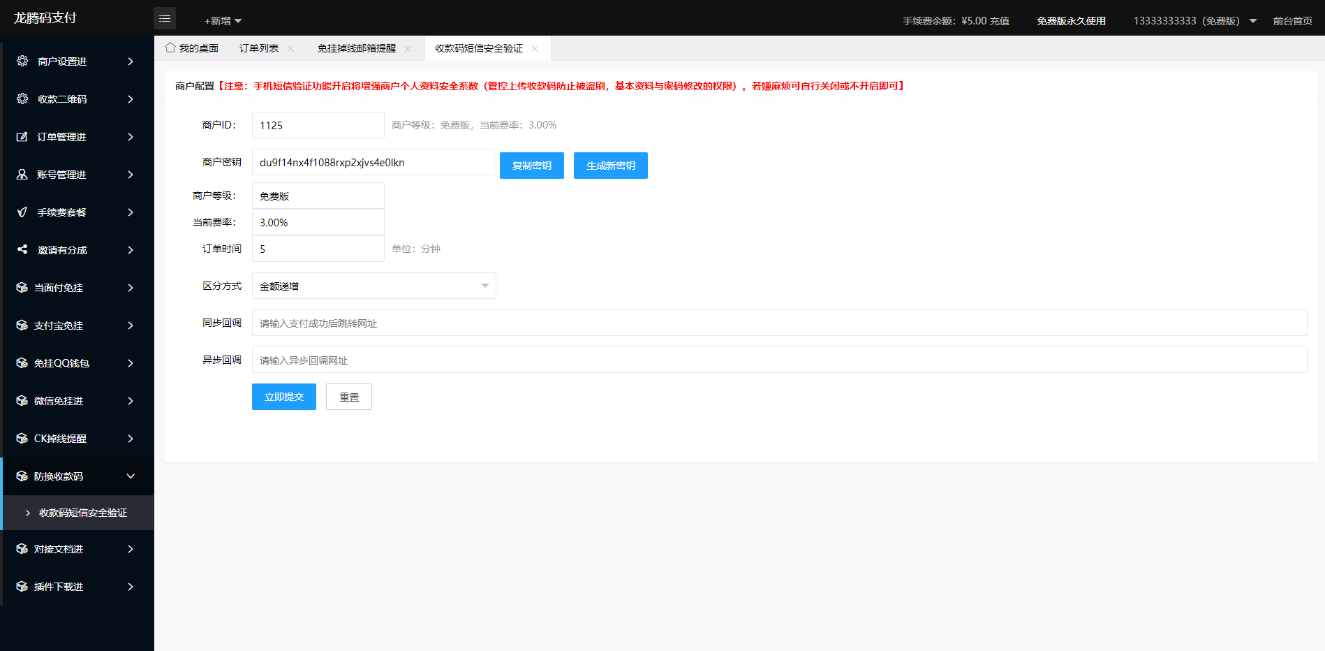 2022运营版龙腾码支付/三网免挂/个人免签支付/兼容易支付 : 二妹源码-10