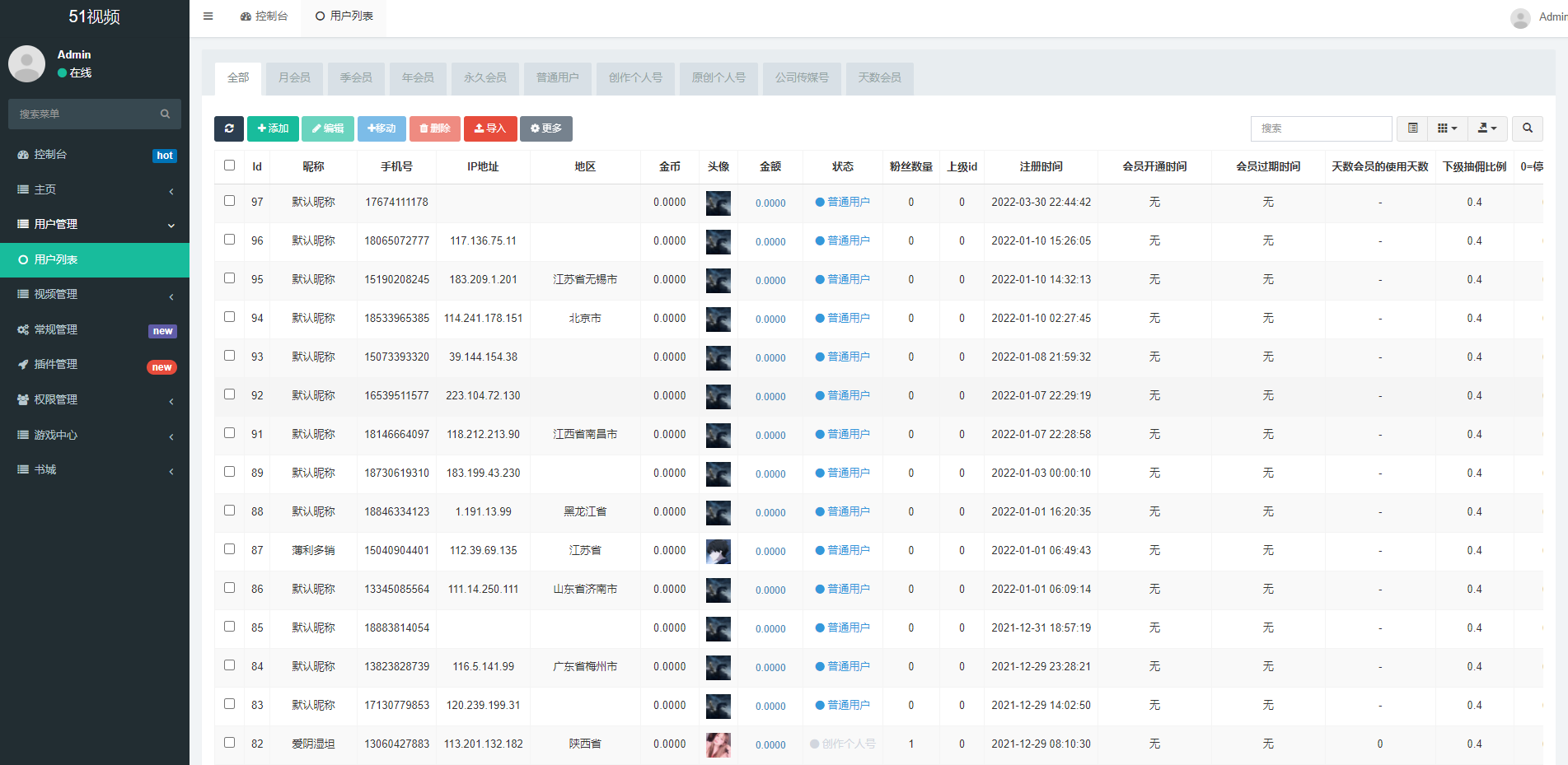 fastadmin框架短视频系统/视频知识付费源码/附带小说系统 : 二妹源码-14