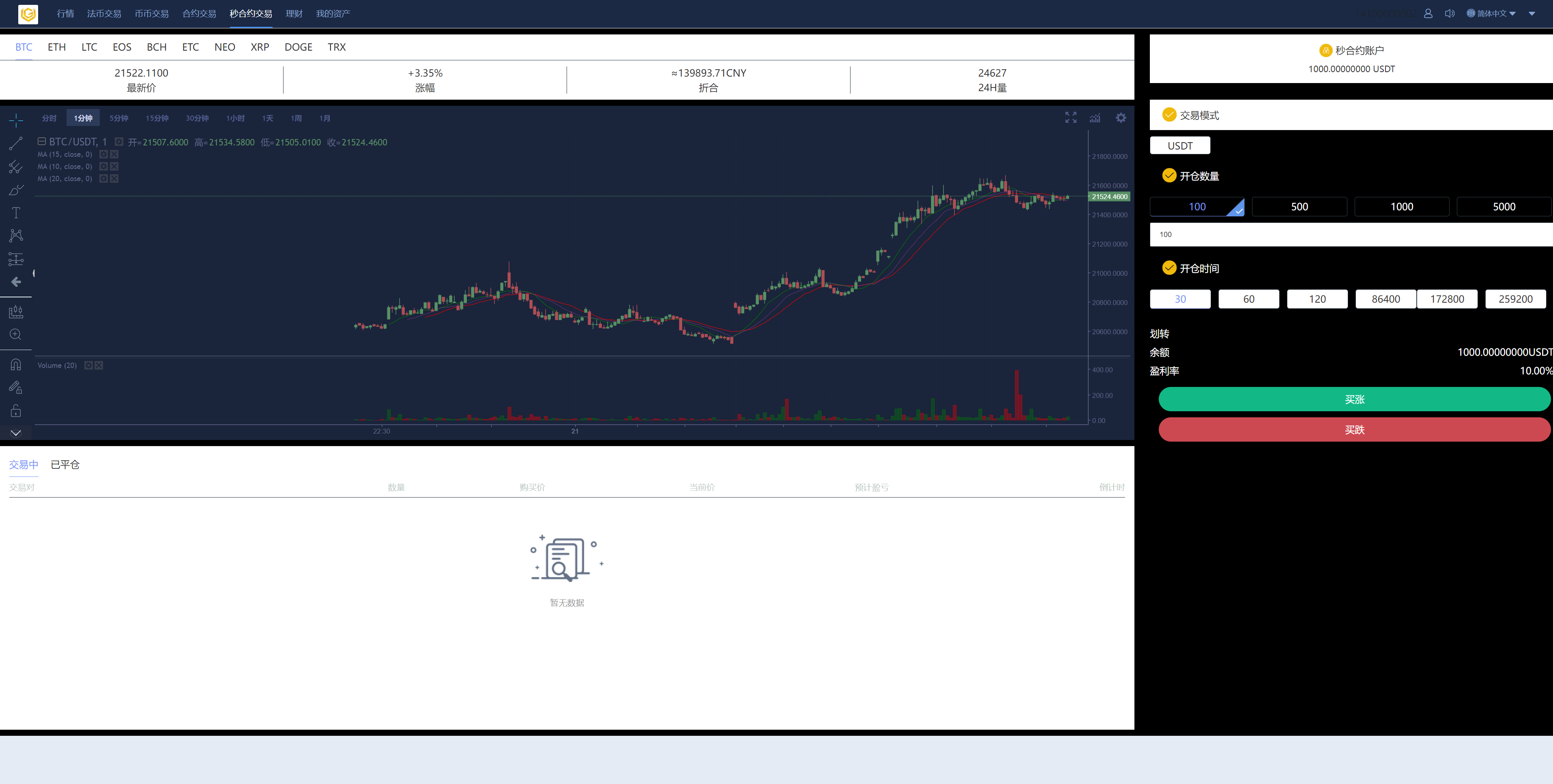 多语言交易所系统/币币交易/秒合约交易所/PC端VUE/手机端uniapp二妹源码 : 二妹源码-15