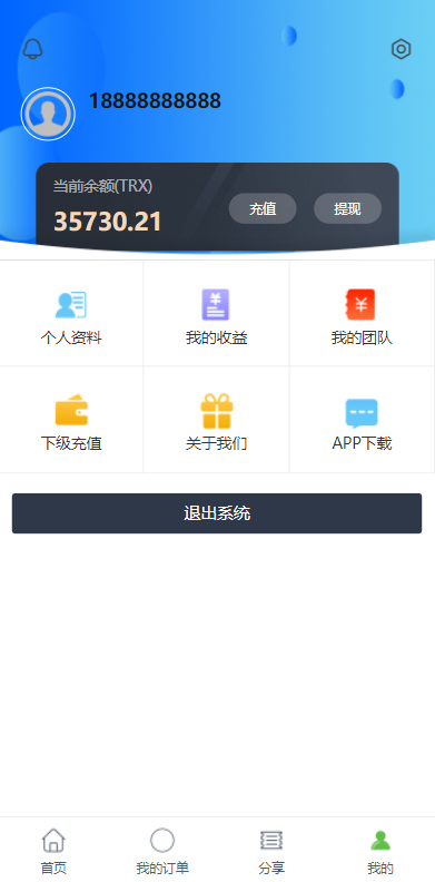 定制版六国语言/充电宝投资/海外虚拟投资理财/TRX充值 : 二妹源码-11