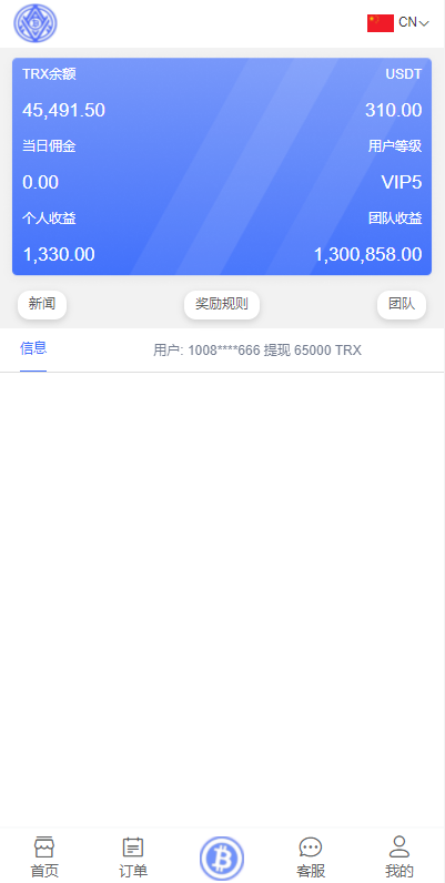 海外版TRX波场币投资系统/usdt理财系统/TRX投资系统 : 二妹源码-6
