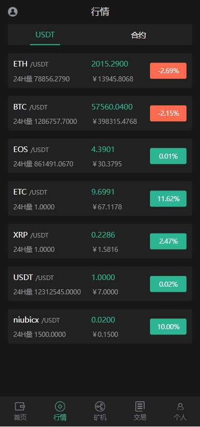 全新二开四语言区块链矿机系统/合约矿机交易/USDT数字钱包 : 二妹源码-7