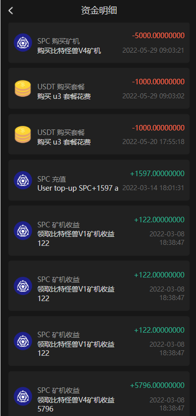 全新二开四语言区块链矿机系统/合约矿机交易/USDT数字钱包 : 二妹源码-16