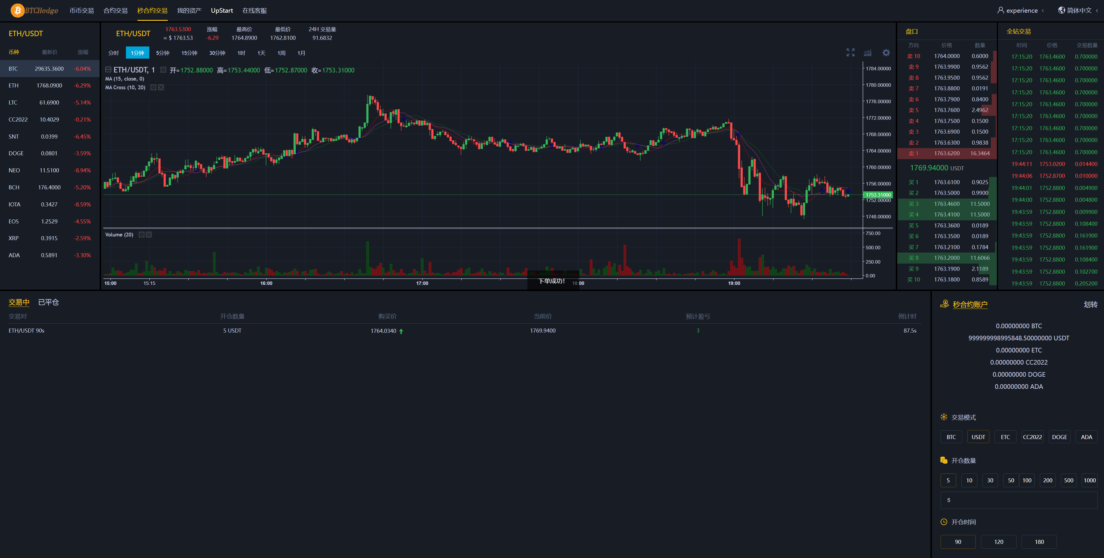 二开版交易所/游客登录试玩/币币秒合约交易所/区块链交易系统 : 二妹源码-5